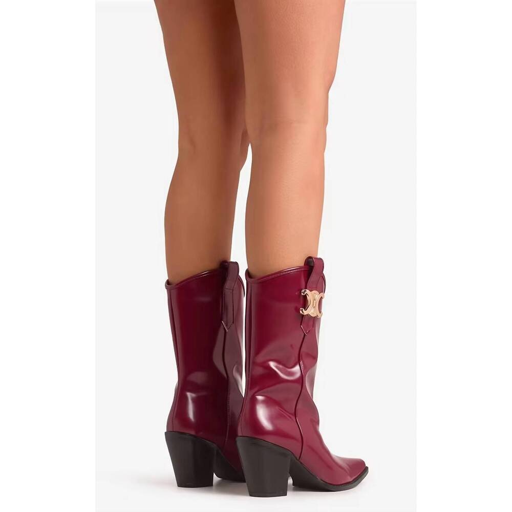 NEW LEMONADE women's cecily aman western boots in burgundy - Picture 3 of 3